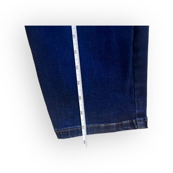 Women’s 36 / 20 R Jeans Sculpting Dark Rinse Mid Rose Stretch Straight Skinny - Picture 7 of 12